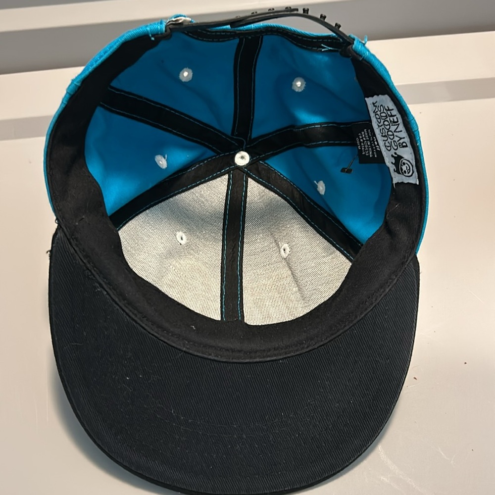 Neff Aqua Blue and Black SnapBack Hat. OS fits Most - Picture 5 of 6